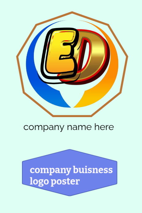 Modern & Minimal Big Company Logo Poster Poster Template | PosterMyWall