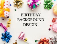 Modern & Minimal Birthday Background Design  Flyer (us Letter) template
