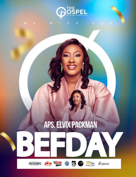 Modern & Minimal Birthday  Flyer (us Letter) Pamflet (VSA Brief) template