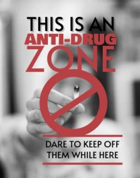 Anti-Drug Post Poster/Wallboard template