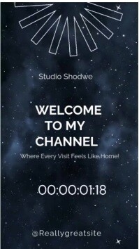 Modern & Minimal Black And White Color Welcome To My Channel Intro Screen Template  Digital Display