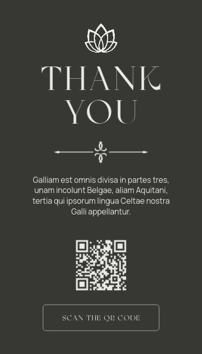 Modern & Minimal Black And White Qr Code Thank You Card Template Design Stationery Template Small Bu