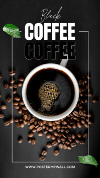 Modern & Minimal Black Coffee Instagram Story template