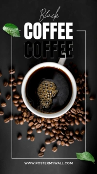 Modern & Minimal Black Coffee Instagram Story template