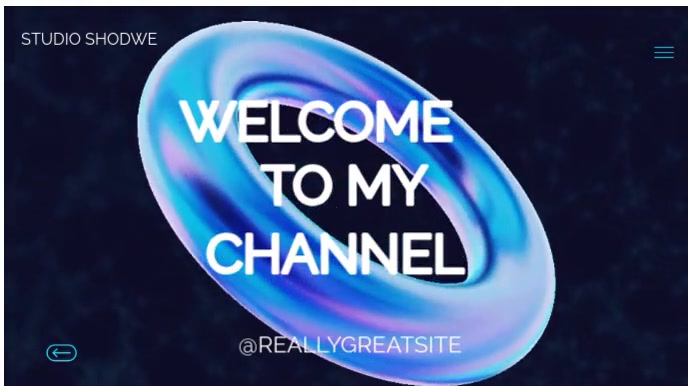 Modern & Minimal Black Color welcome to my channel intro screen template Digital Display (16:9)
