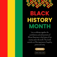 Modern & Minimal Black History Month Square (1:1) template