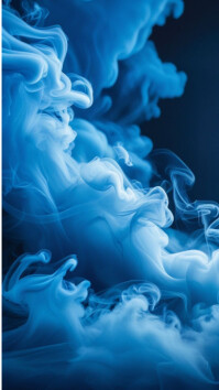 Blue Abstract Smoke Art Digitalt display Template