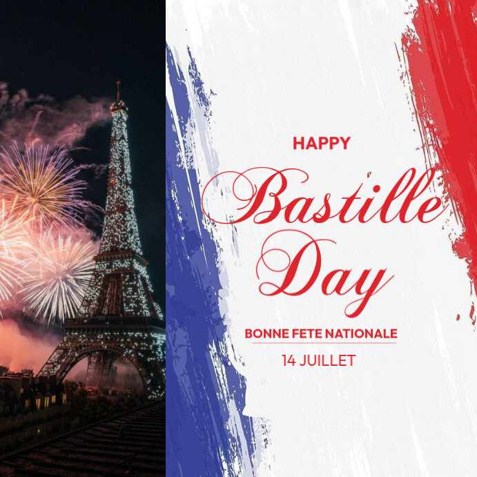 Modern & Minimal Bonne Fete Nationale Instagram Post template
