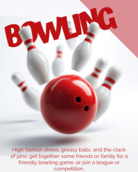 Modern & Minimal Bowling Instagram Portrait template