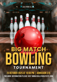 Bowling Tournament A4 Template | PosterMyWall
