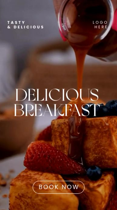 Modern & Minimal Breakfast Menu Instagram Reel template