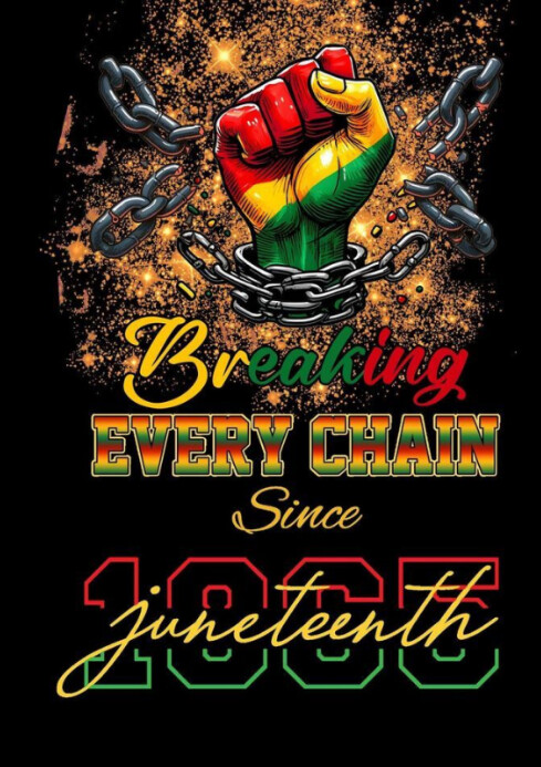 Modern & Minimal Breaking Every Chain A4 Template | PosterMyWall