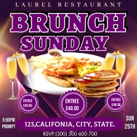 Modern & Minimal Brunch Sunday Instagram Post Instagram-Beitrag template