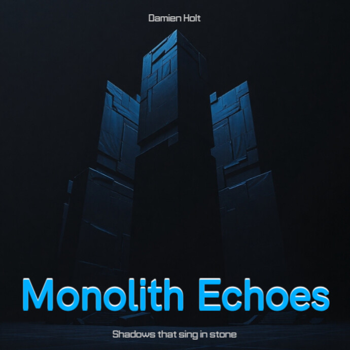 Modern & Minimal Brutalist Monolith Abstract Album Cover template