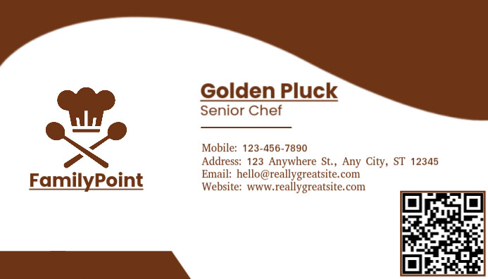 Modern & Minimal Business Card Template For Chef