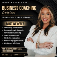 Modern & Minimal Business Coach Flyer Instagram Post template