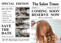 White Salon Opening Event A2 Template