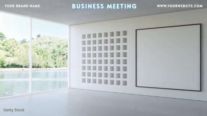 Modern & Minimal Business Presentation | Zoom Virtual Background Voorlegging (16:9) template