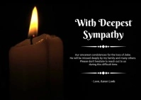 Modern & Minimal Candle Sympathy Postcard template