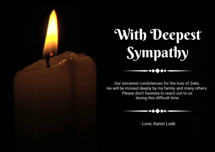Modern & Minimal Candle Sympathy Postcard 明信片 template