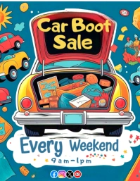 Modern & Minimal Car Boot sale Flyer (us Letter) template