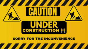 Modern & Minimal Caution, Work In Progress(under Construction) Youtube Thumbnail template