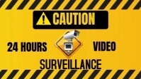 Modern & Minimal Cctv Notice Sign  Youtube Thumbnail template