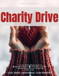 Modern & Minimal Charity Drive – Warmth For Winter Flyer (us Letter) template