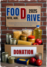 Modern & Minimal Charity Drive Flyer A4 template