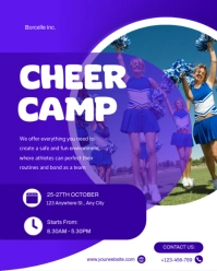 Modern & Minimal Cheer Camp Ad Flyer Design Instagram Portrait template
