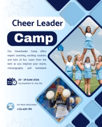 Modern & Minimal Cheer Camp Ad  Instagram Portrait Flyer template