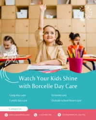 Modern & Minimal Child Day Care Ad Flyer Design Instagram Portrait template