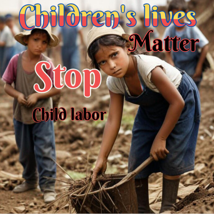 Modern & Minimal Child Labor Template Design Instagram Post