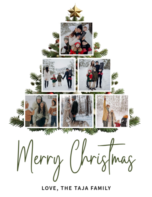 Modern & Minimal Christmas Card Template Flyer (us Letter)