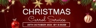 Modern & Minimal Christmas Carol Service Invitation Template Linkedin Background Image