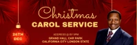 Modern & Minimal Christmas Carol Service Invitation Template Twitter Banner