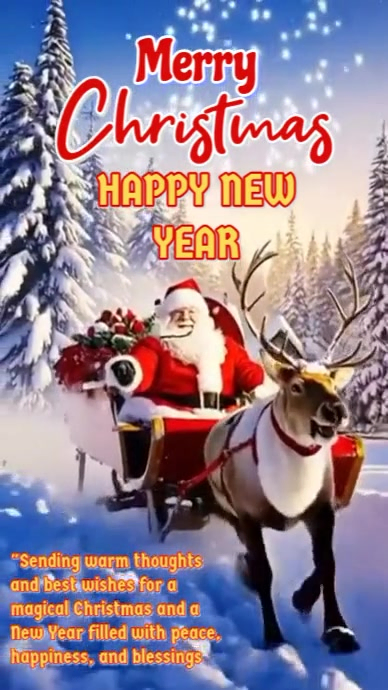 Modern & Minimal Christmas Message Card  Instagram Story template