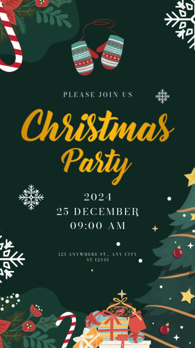 Copy of Modern & Minimal Christmas Party Instagram Story | PosterMyWall