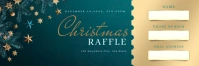 Modern & Minimal Christmas Raffle Banner 2' × 6' template