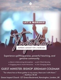 Modern & Minimal Church Invitation Flyer template