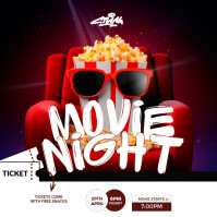Schwarz Movie Night Event Instagram Post Template