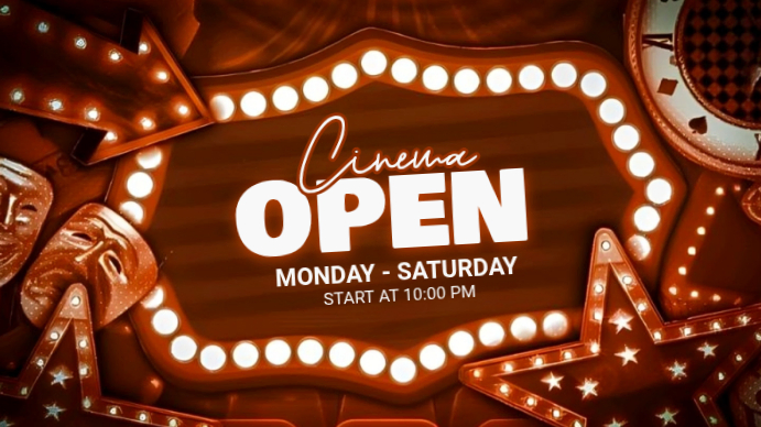 Cinema Opening Digital Display Template | PosterMyWall