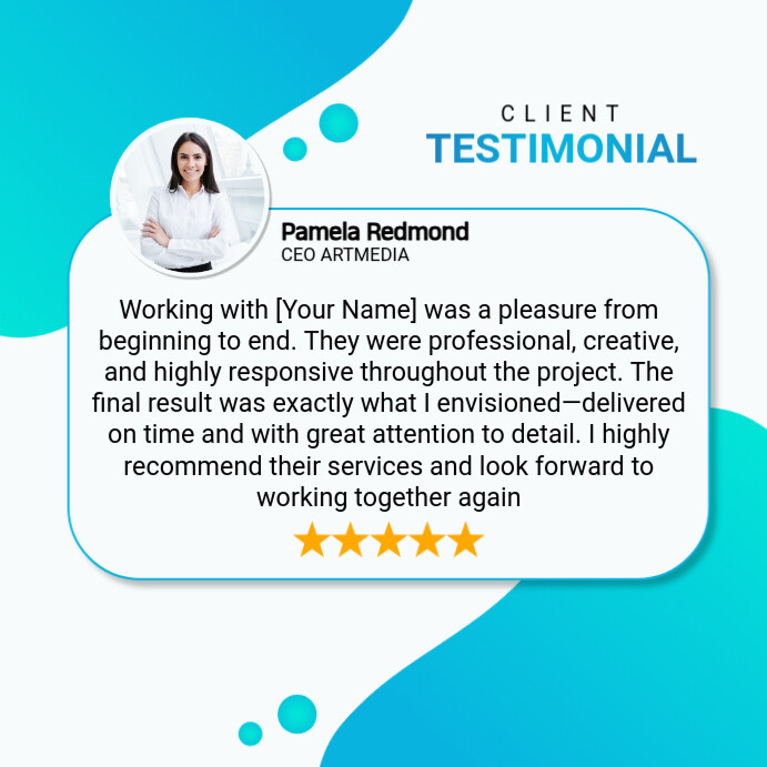 Modern & Minimal Client Testimonial Instagram Post template