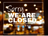 Modern & Minimal Closed Yard Sign ป้ายสนาม template
