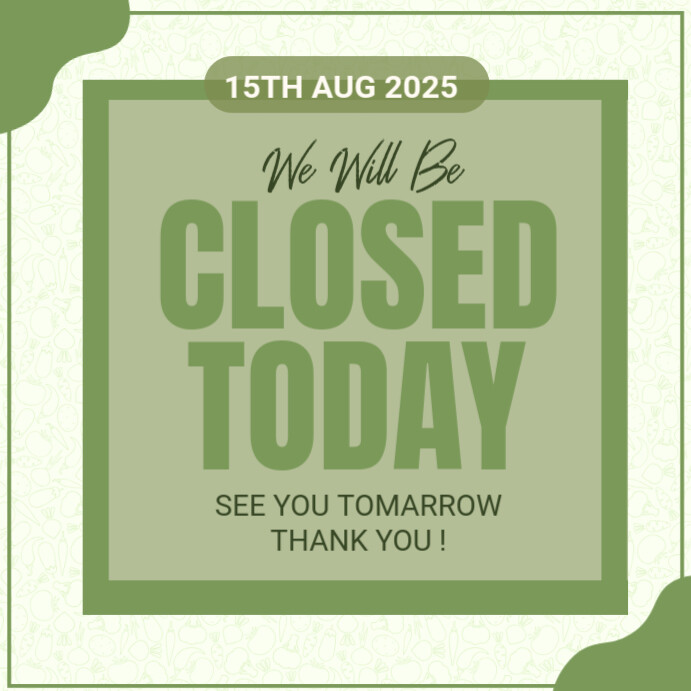 Modern & Minimal Closure Announcement Template Instagram Post