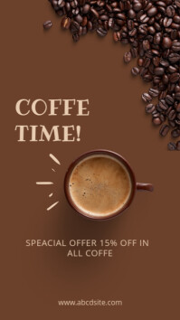 Modern & Minimal Coffe Time Special Offer Instagram Story template