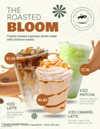 สีขาว Coffee and Bakery Menu Рекламная листовка Template - Page 1