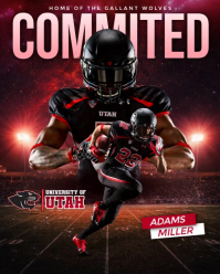 Modern & Minimal College Commitment Design Template  Instagram Portrait