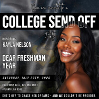 Modern & Minimal College Send Off Instagram Post Instagram-opslag template