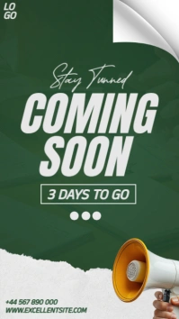 Modern & Minimal Coming Soon Announcement Instagram Story template